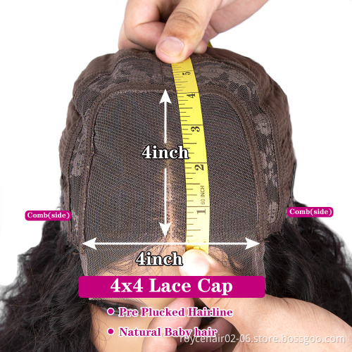 150% 180% Density Wholesale Cambodian Human Hair Curly Lace Wigs, 10a Raw Burmese Long Natural Curly Hair 4x4 Lace Front Wig